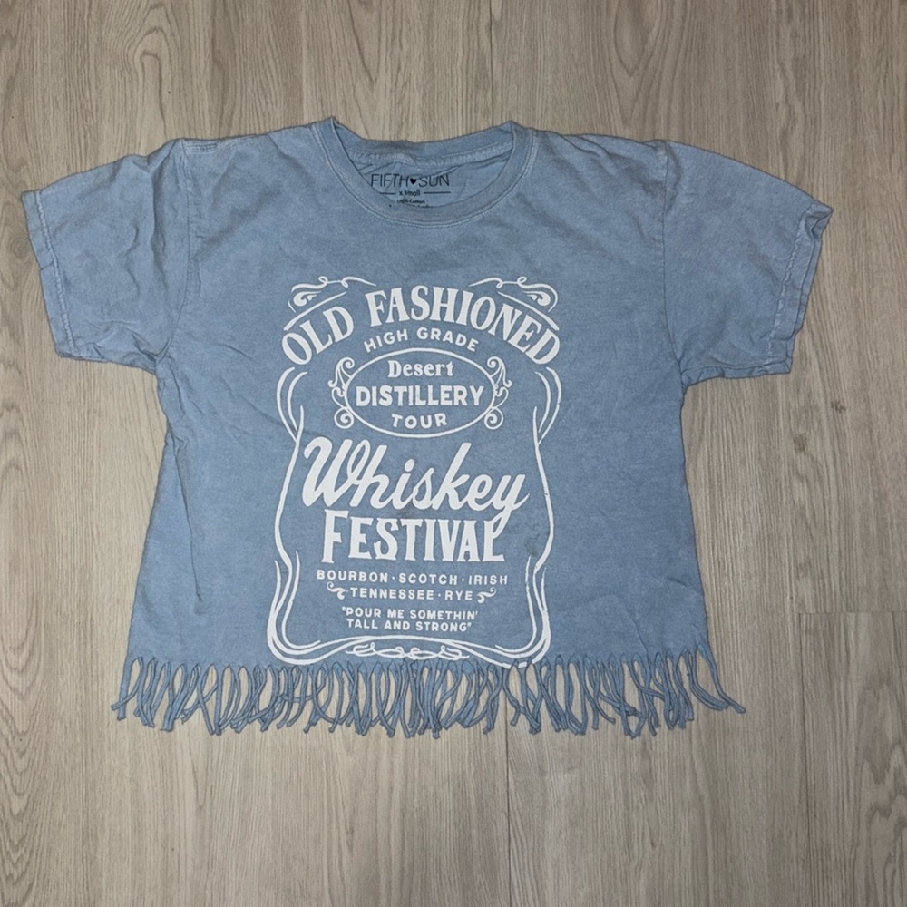 FIFTH SUN Whiskey Festival cropped t-shirt size xsmall